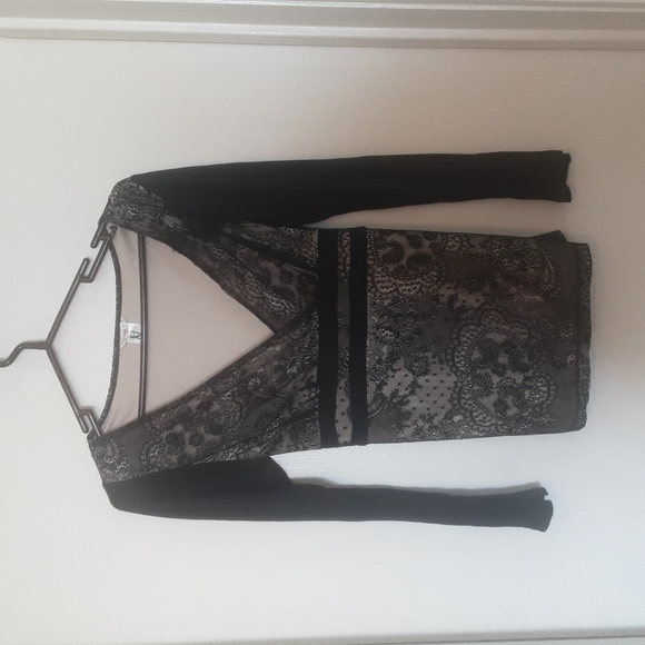 Studio Y Velour Tie Back & Lace Top Sz L - Picture 1 of 8